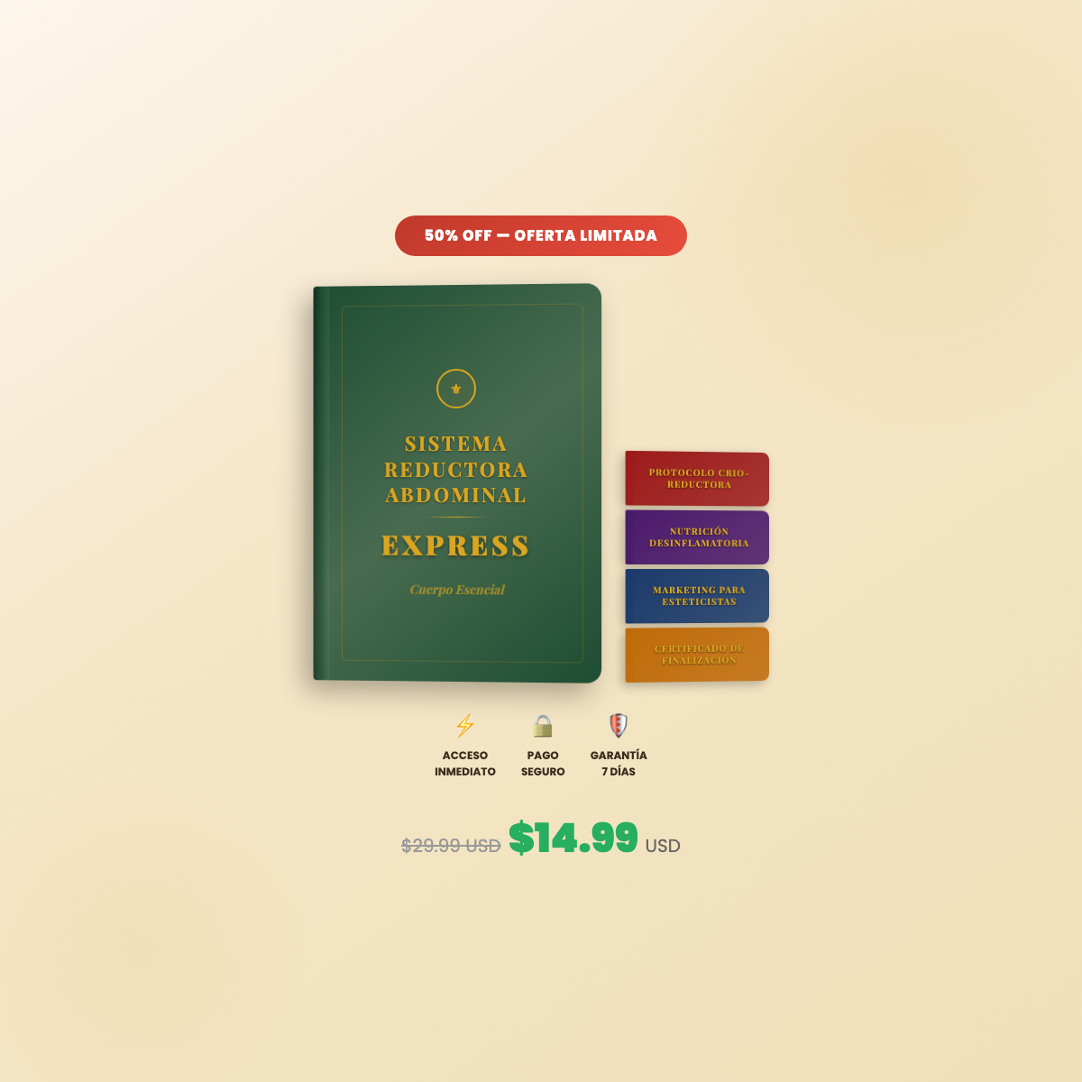 MÉTODO REDUCTORA ABDOMINAL EXPRESS + 4 BONUS DE REGALO